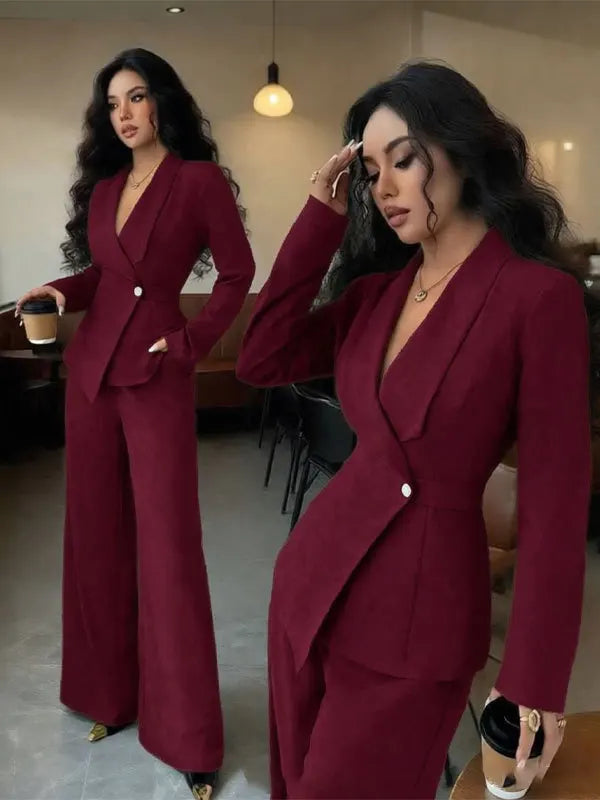 Product Title Options  Primary: Tailored Single-Breasted Blazer & Straight-Leg Trousers 2-Piece Suit Set