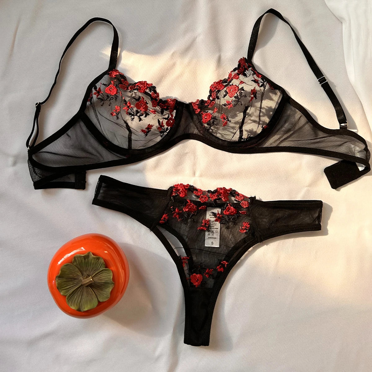 The Romantic Embroidered Push-Up Bralette & Panty