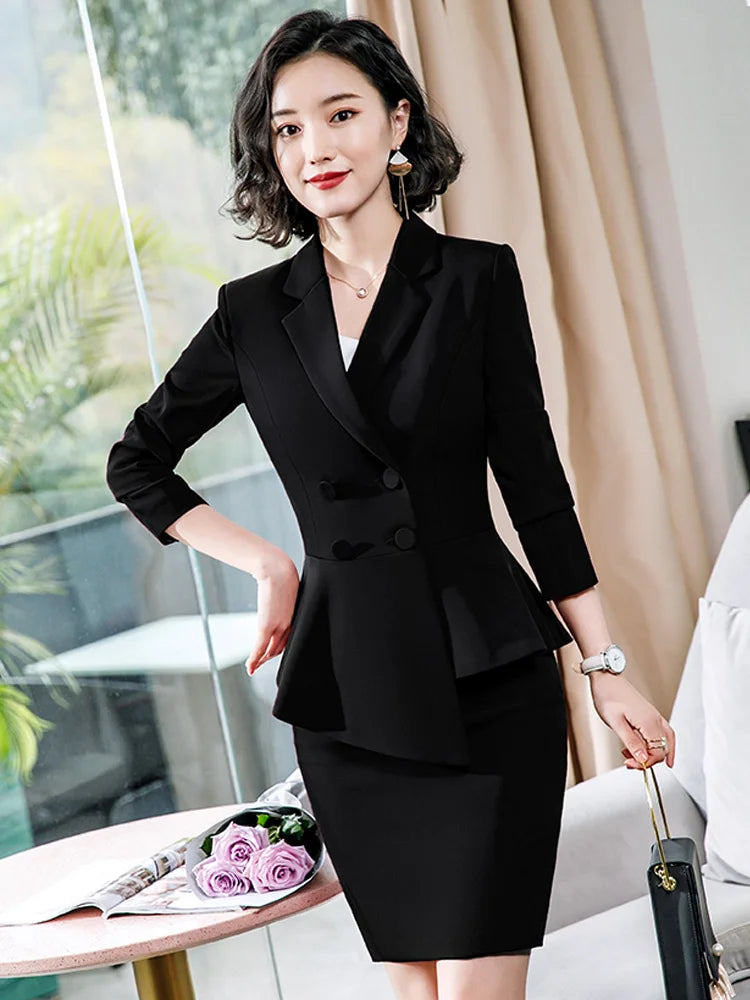Bold Red Double-Breasted 2-Piece Blazer & Trouser Suit Set