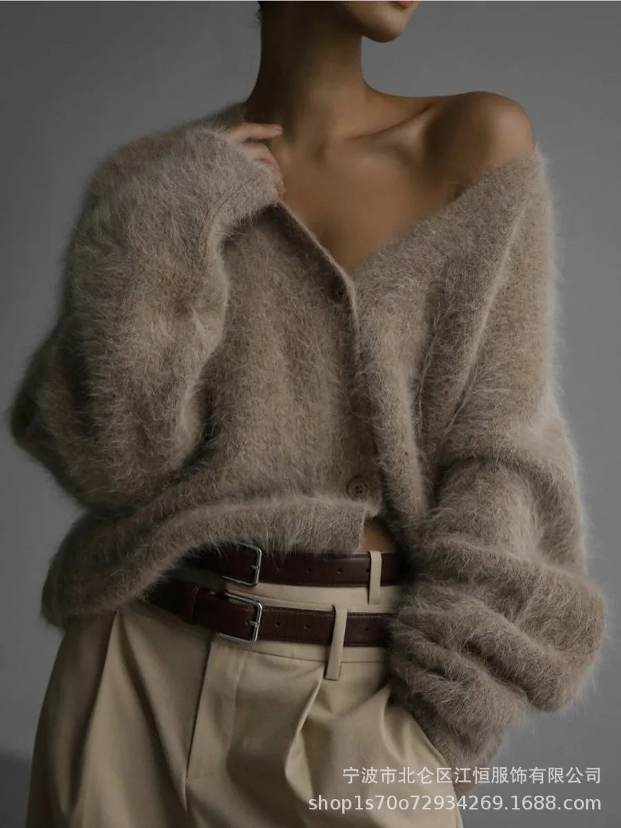 Cozy Knit V-Neck Cardigan