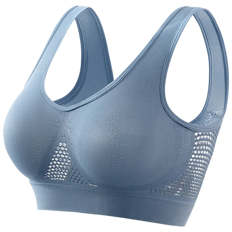 The Breathable Ribbed Mesh Wire-Free Bralette
