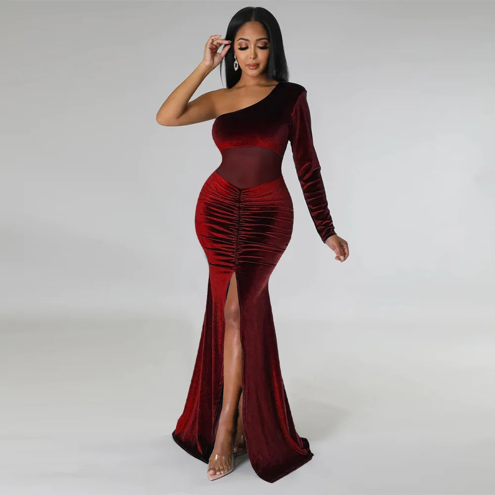 The Midnight Allure Maxi Dress | Elegant Fall Evening & Party Gown