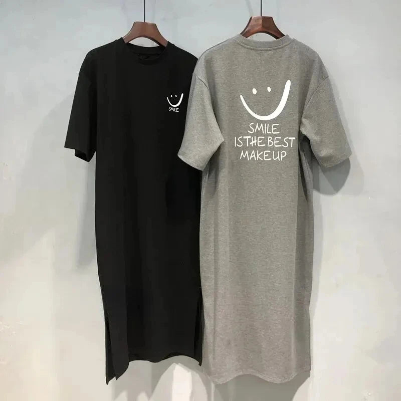 The Relaxed Graphic T-Shirt Midi Dress