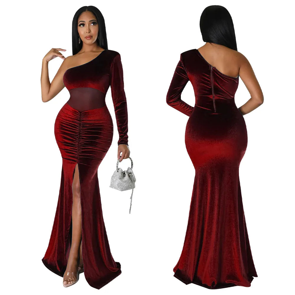 The Midnight Allure Maxi Dress | Elegant Fall Evening & Party Gown